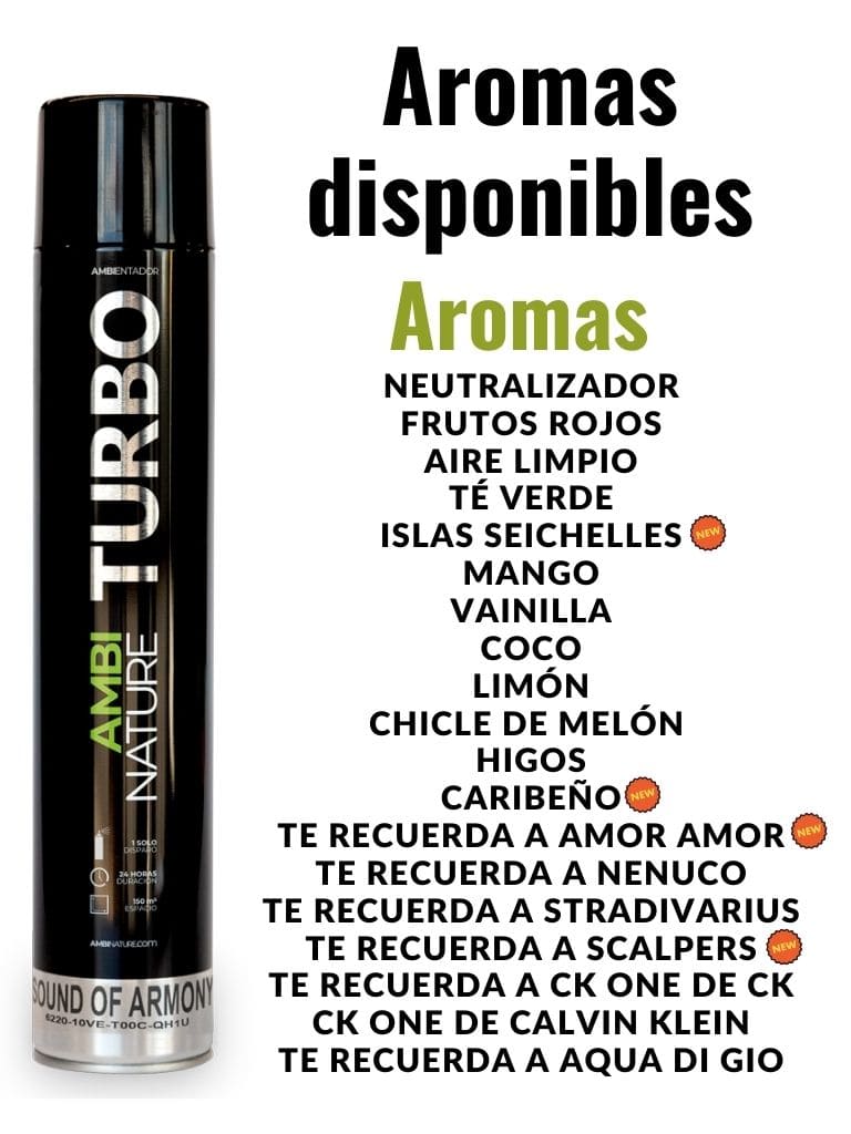 AMBIENTADOR TURBO PACK AHORRO 2 Ambientadores X 750ML (Combinados)