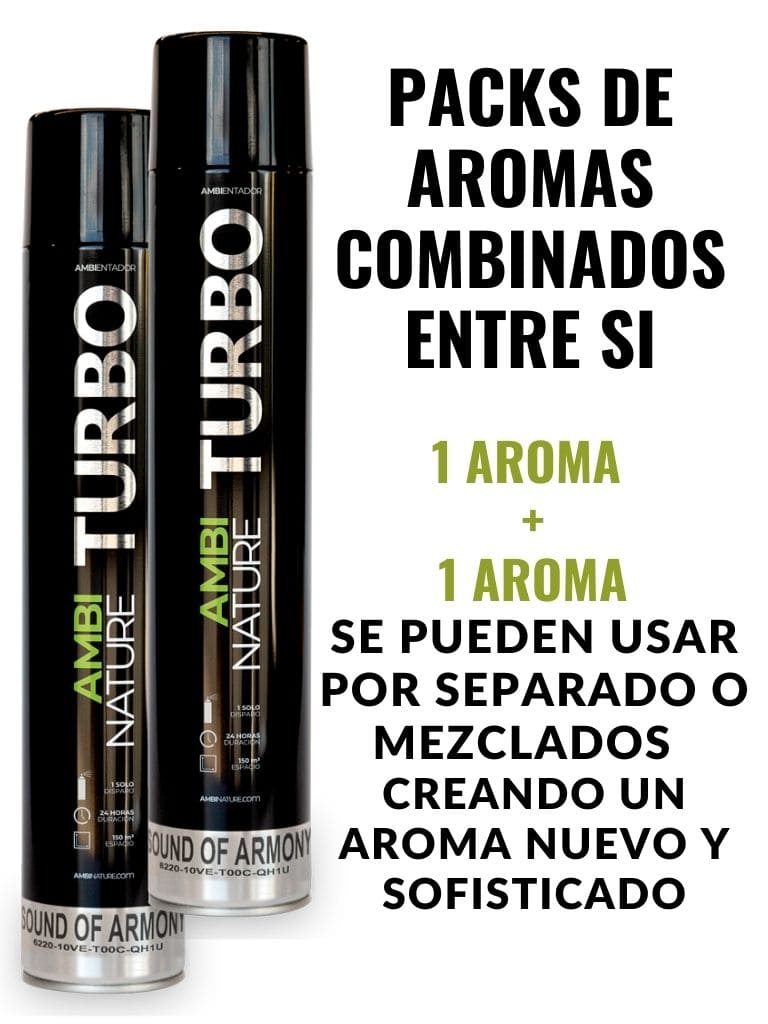 AMBIENTADOR TURBO PACK AHORRO 2 Ambientadores X 750ML (Combinados)