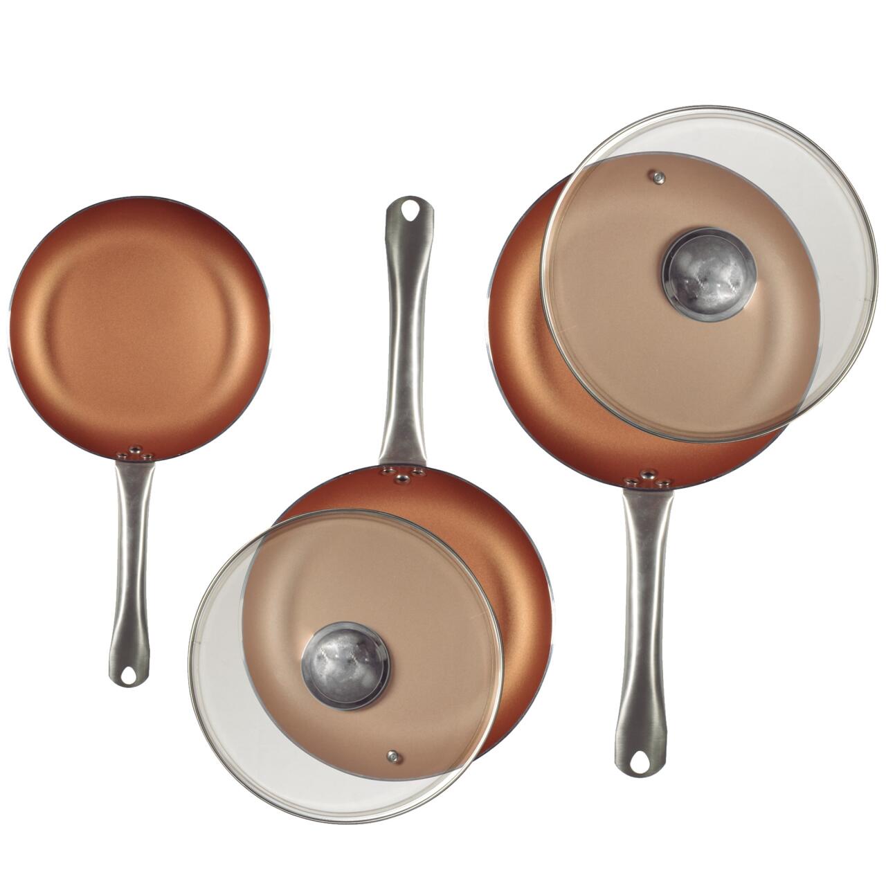 Set de Sartenes Optimum Copper San Ignacio - 5 Piezas en Aluminio Prensado | Ideal para Inducción