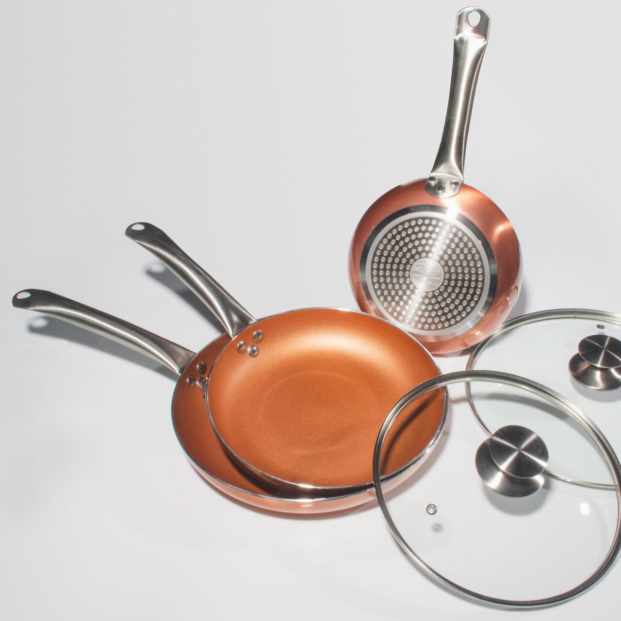 Set de Sartenes Optimum Copper San Ignacio - 5 Piezas en Aluminio Prensado | Ideal para Inducción